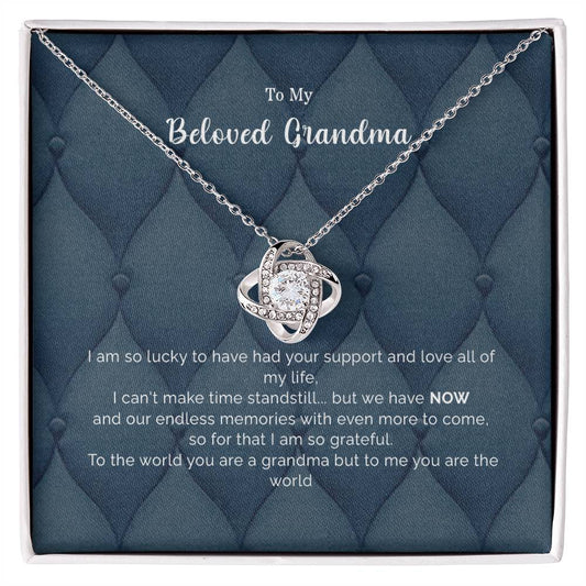 To My Beloved Grandma | Love Knot Necklace