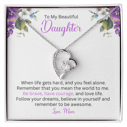 To My Beautiful Daughter | Forever Love Necklace